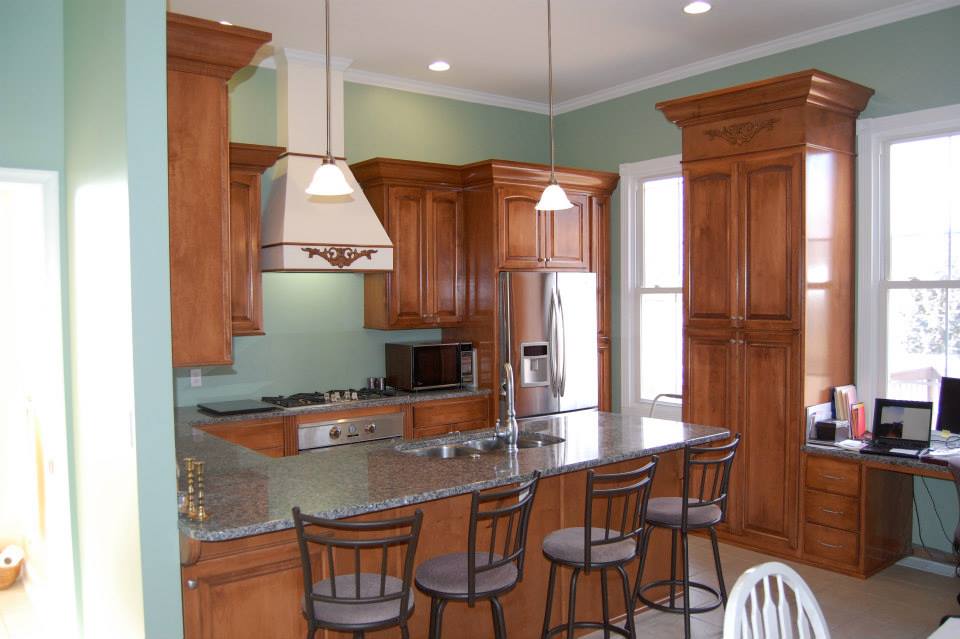 Read more about the article Maple Stained Cherry Cabinets